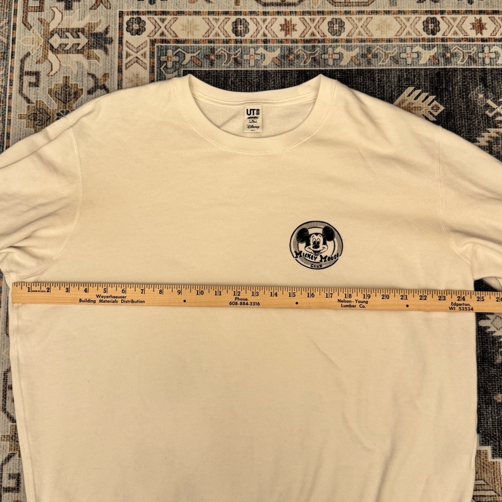 Disney X Uniqlo X Joshua Vides Women’s Mickey Mouse Club White Crewneck Size XL - Picture 11 of 13